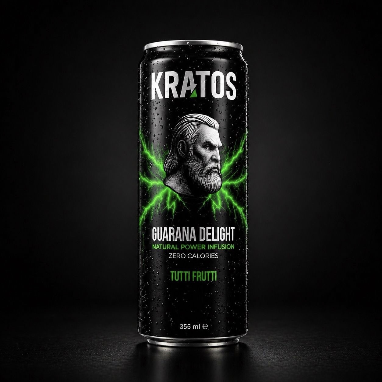 KRATOS Guarana Delight Energy Drink 355ml – Zero Sugar Performance Beverage
